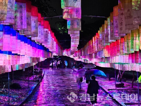 전통과 현대가 어우러진 통도사 미디어아트 성료 (사진제공=양산시)
