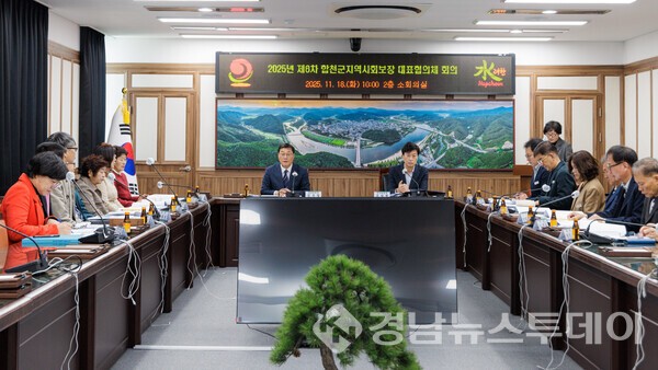 지난 18일 합천군청 소회의실에서 열린 2025년 제6차 지역사회보장 대표협의체 회의 (사진제공=합천군)
