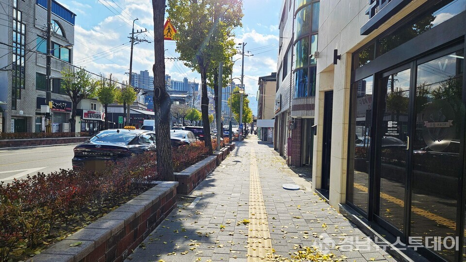 구간 정비가 완료된 두루침교~낙원사거리 (사지제공=함양군)