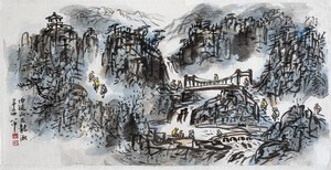 팔중 김문식 화백, 수묵화로 담은 자연 풍경 &apos;싸리발산수 반세기&apos; 초대개인전